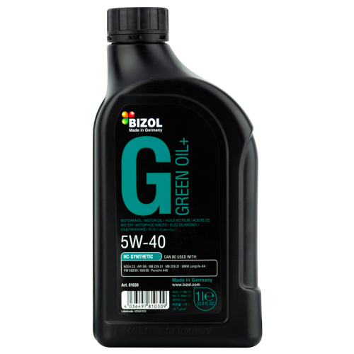 Синтетическое моторное масло Green Oil+ 5W-40 - 1 л