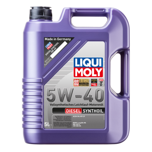 Синтетическое моторное масло Diesel Synthoil 5W-40 - 5 л